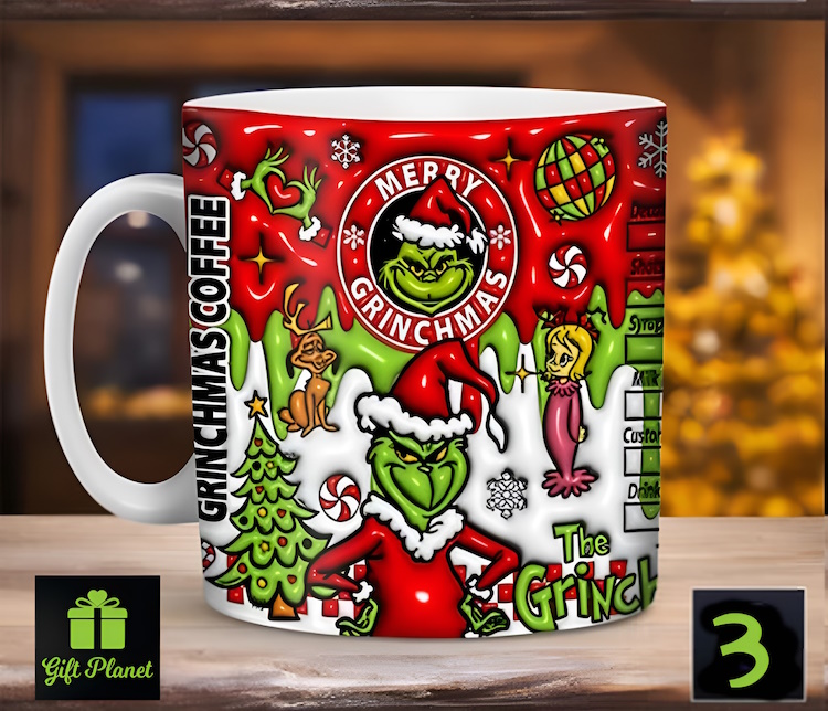 Grinch 3-šalica sa 3d efektom