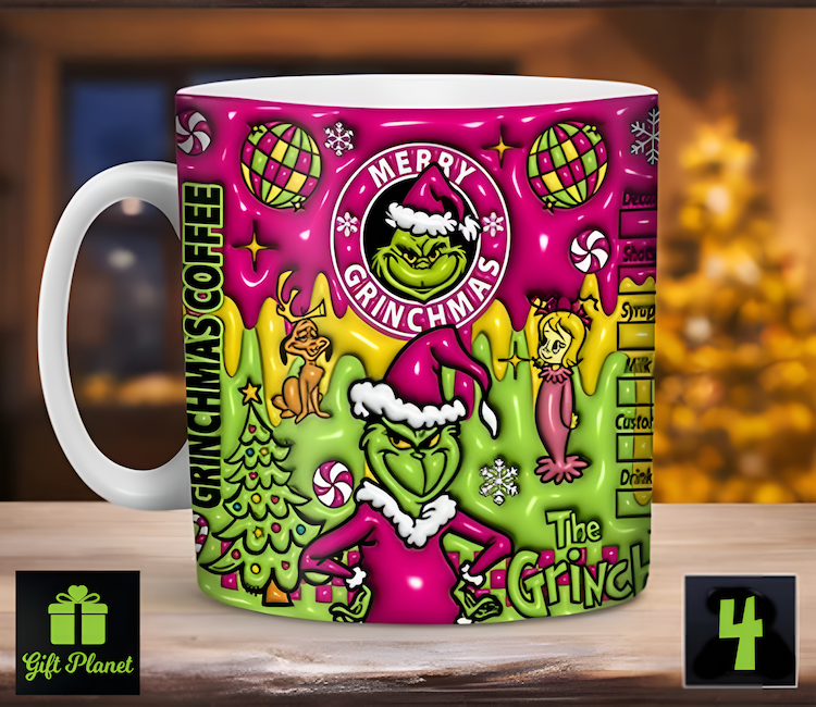 Grinch 4-šalica sa 3d efektom