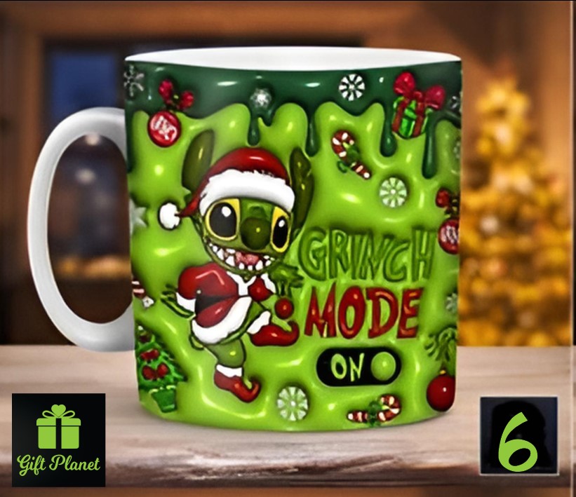 Grinch 6-šalica sa 3d efektom