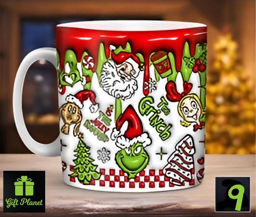 Grinch 9-šalica sa 3d efektom