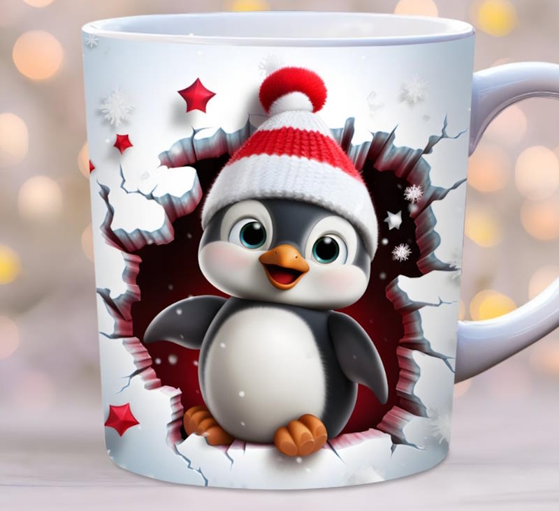 BOŽIĆNA ŠALICA SA 3D EFEKTOM