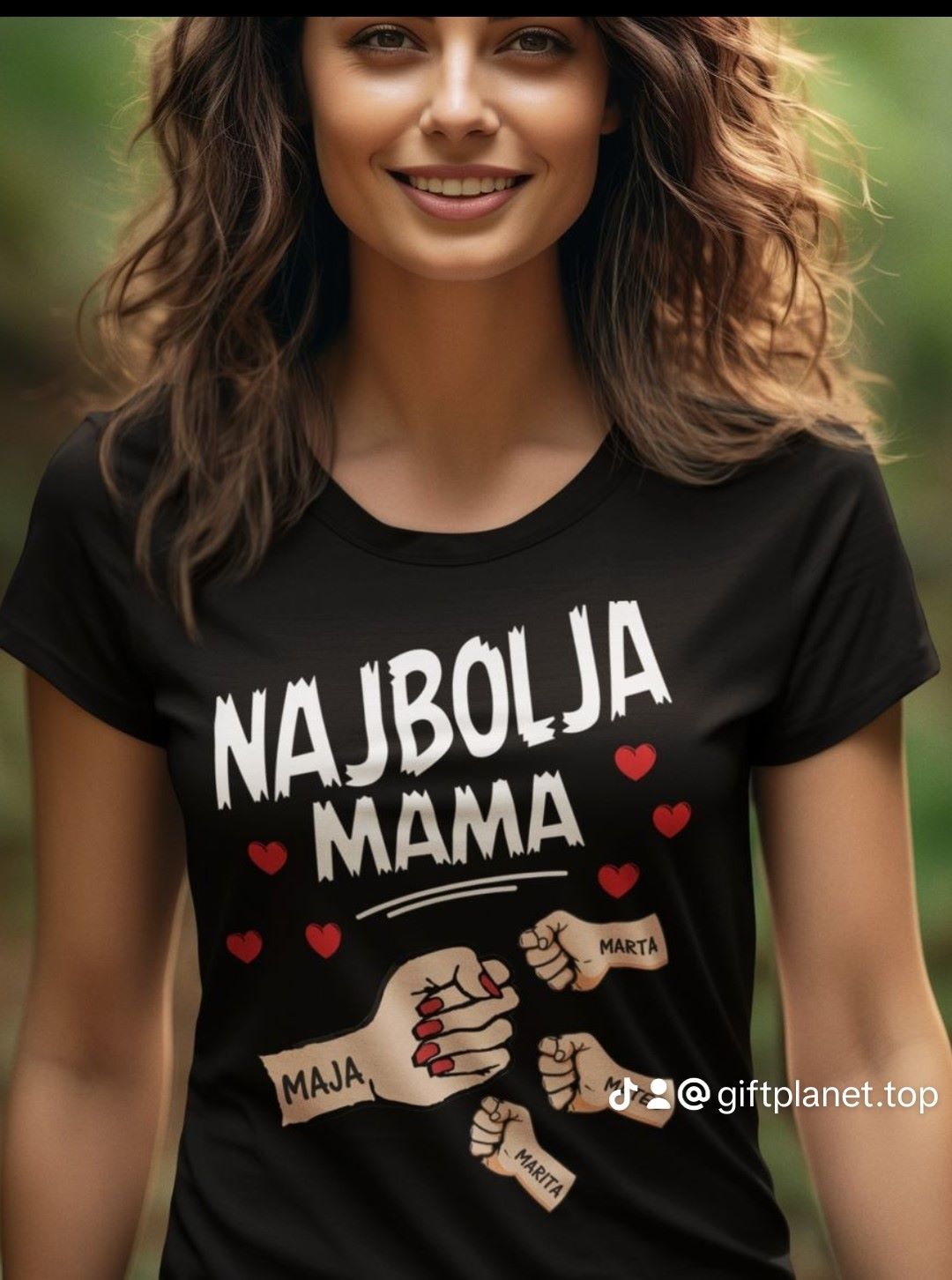 Najbolja mama ruke /personalizirana imena i broj djece